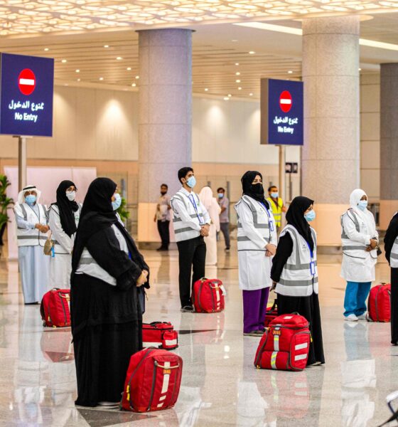 People waiting to get Saudi Umrah Visa