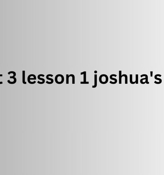 unit 3 lesson 1 joshua's law