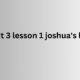 unit 3 lesson 1 joshua's law
