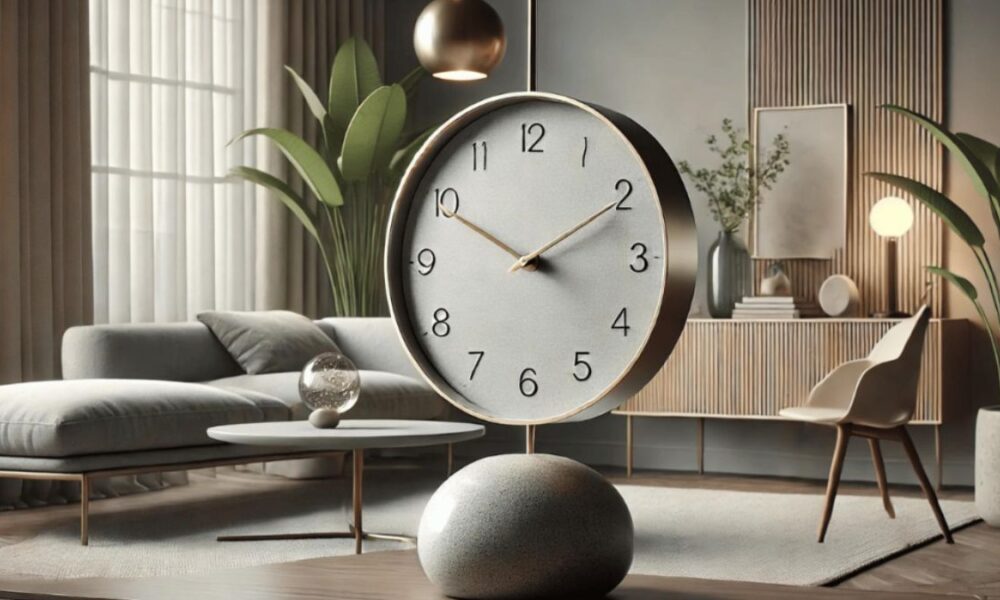 Tischling Stone Weighted Clock