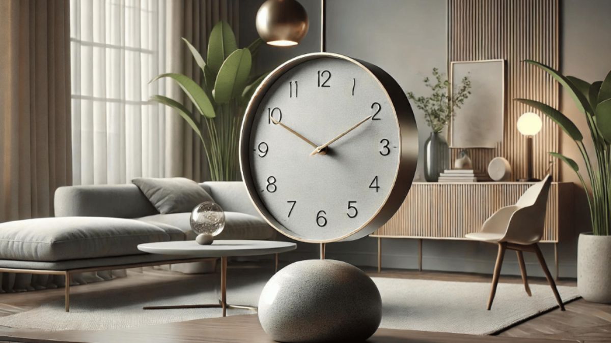 Tischling Stone Weighted Clock