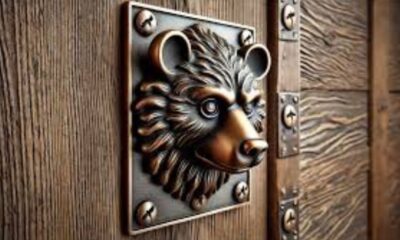 Bear Head Metal Zippies Door