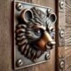 Bear Head Metal Zippies Door