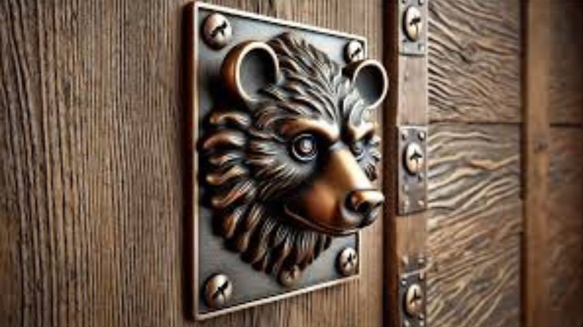 Bear Head Metal Zippies Door