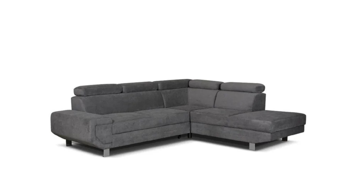 Artic Left-Hand Corner Sofa Bed – Black: Functional Luxury for Your Living Space